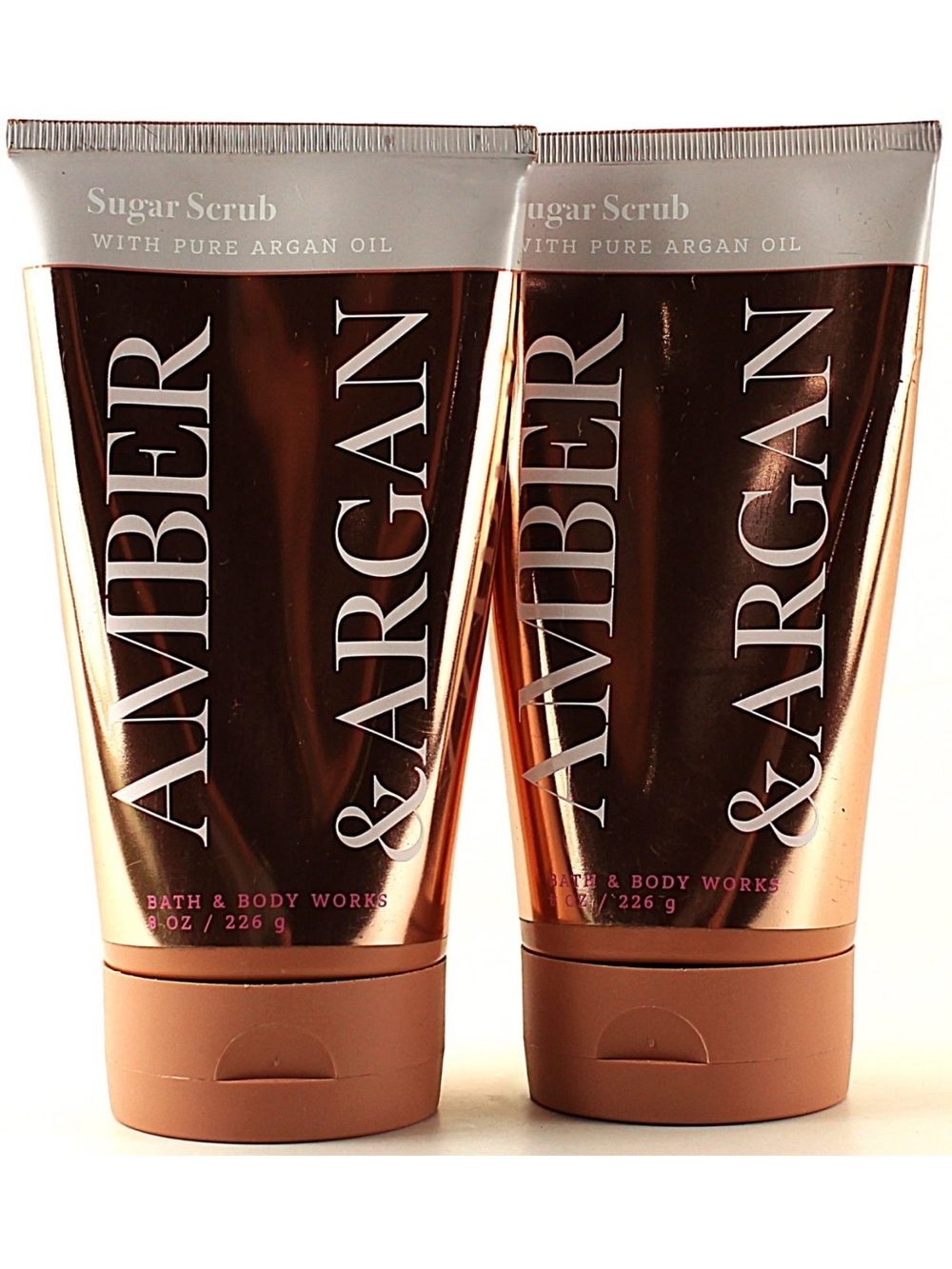 Bath & Body Works Amber & Argan Sugar Scrub - Rose Gold Tubes